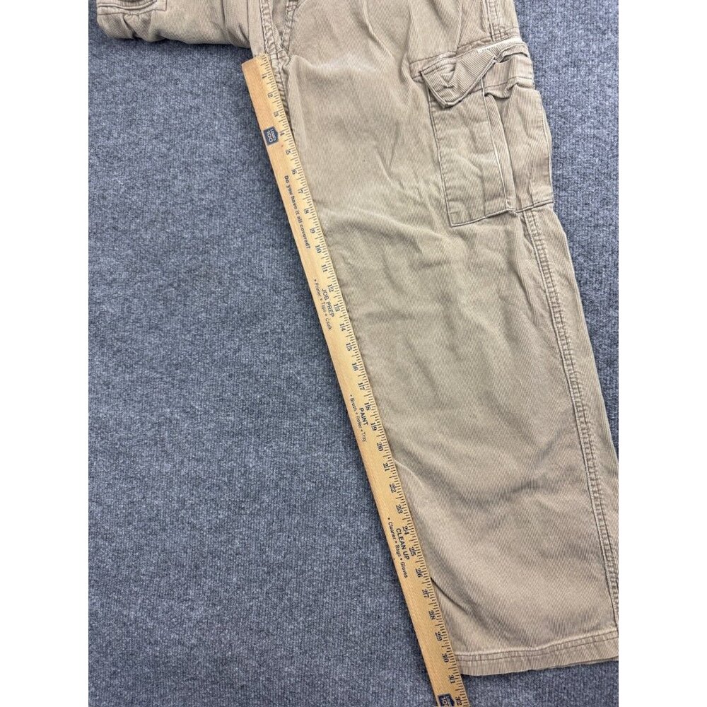 BKE67 Cargo Pants Men's 32 (W31 x L31) Brown Corduroy Raton Straight Leg Relaxed - Picture 4 of 8
